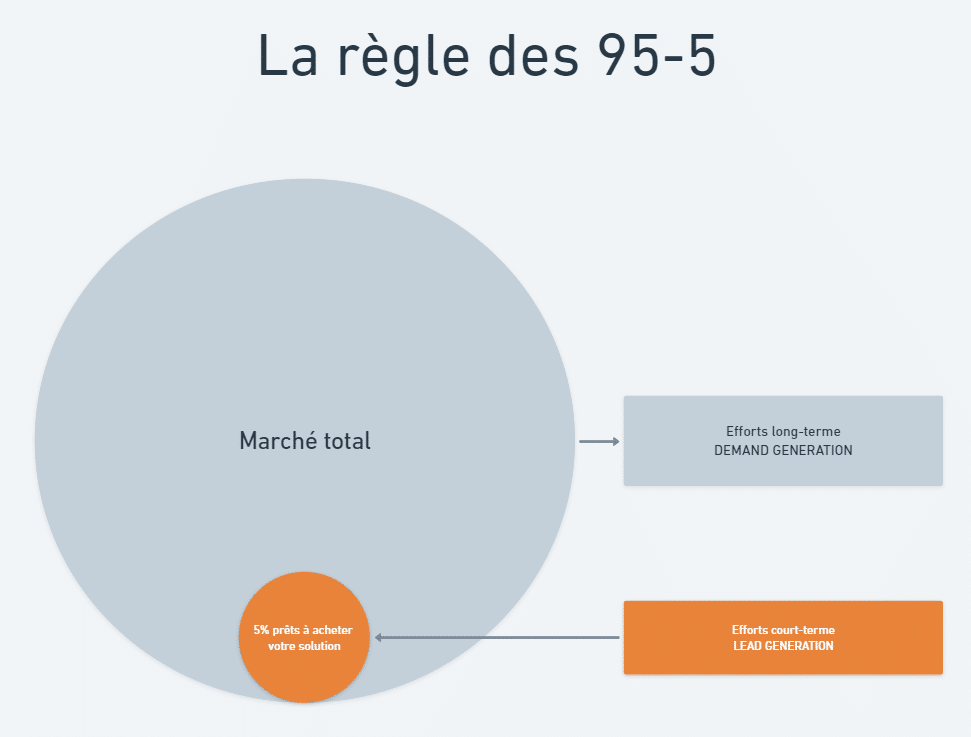 regle marketing b2b 95-5 