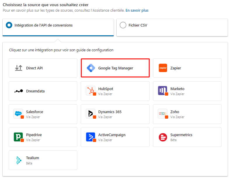 api google tag manager tracking linkedin ads 