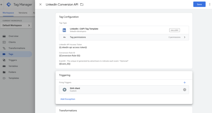 linkedin-conversion-api-google tag manager-setup